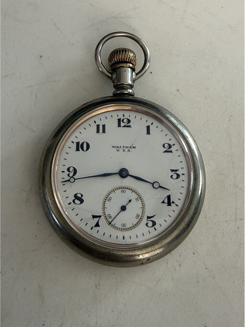 Vintage  Waltham Mens Pocket Watch, ( Not Working )
